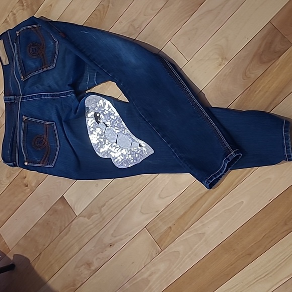 Jeans embelis liés sexy liés strechy jeans - Picture 3 of 7